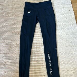 Lululemon peloton navy leggings with pockets